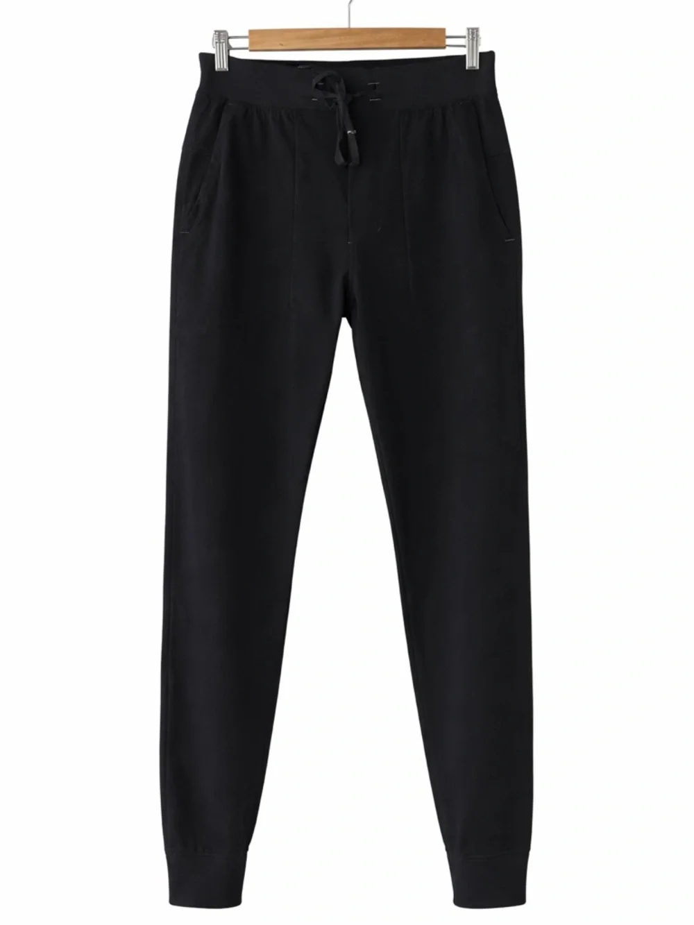 Lululemon Size M Black Joggers Athletic Drawstring Tapered Athleisure Minimalist